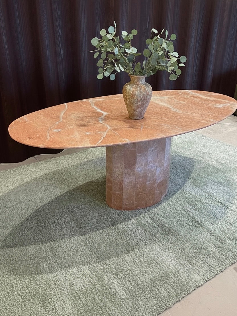 Elliptical dining table